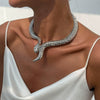 Wholesale Alloy Snake Animal Retro Electroplated Clavicle Chain Necklace