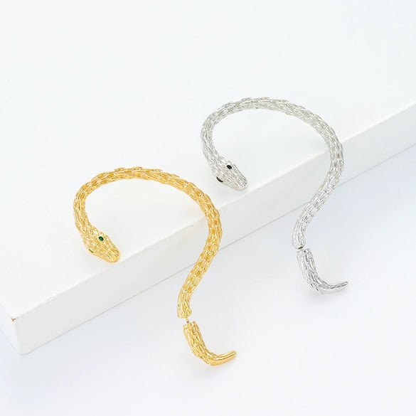 Wholesale Alloy Snakeshaped Animals Zodiac Punk Retro Exaggerated Niche Electroplated Women's Earrings