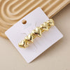 Wholesale Alloy Spring Clip Hairpin With Small Stars Pattern And Electroplating Process For Women