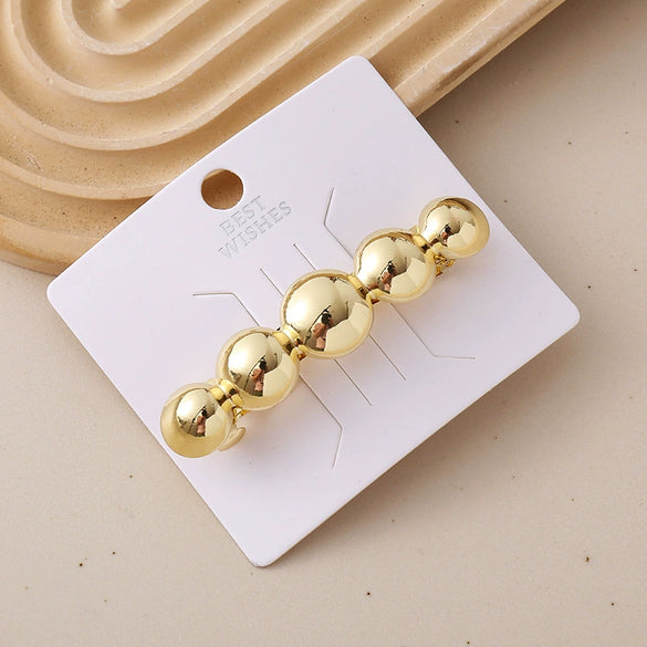 Wholesale Alloy Spring Clip Hairpin With Small Stars Pattern And Electroplating Process For Women