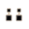 Wholesale Alloy Square Earrings With Geometric Pattern And Electroplating Treatment For Women Light Luxury Style