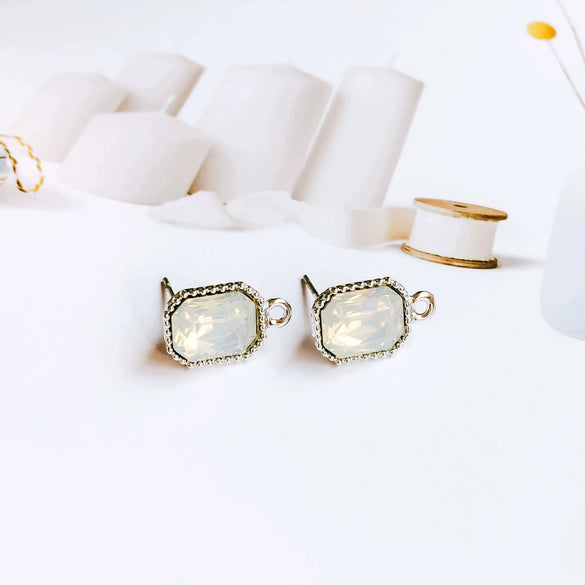 Wholesale Alloy Square Electroplated Earrings For Female As Allmatch Niche Jewelry Accessories