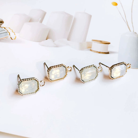 Wholesale Alloy Square Electroplated Earrings For Female As Allmatch Niche Jewelry Accessories