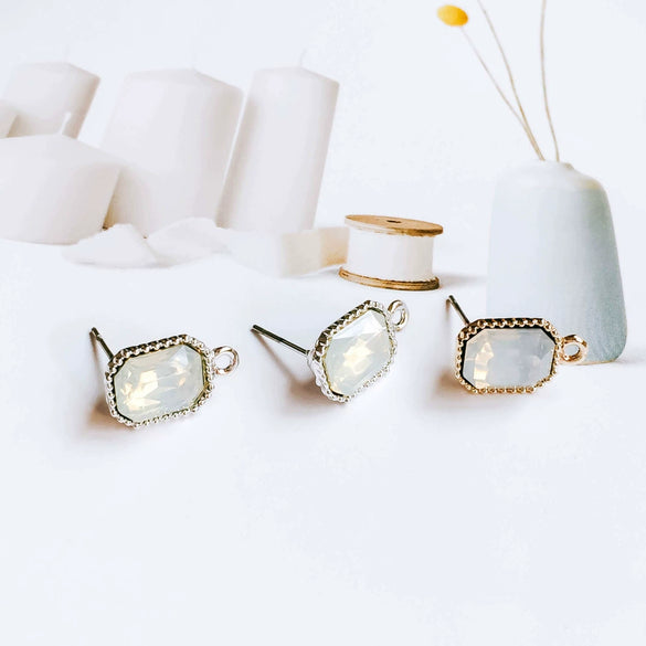 Wholesale Alloy Square Electroplated Earrings For Female As Allmatch Niche Jewelry Accessories