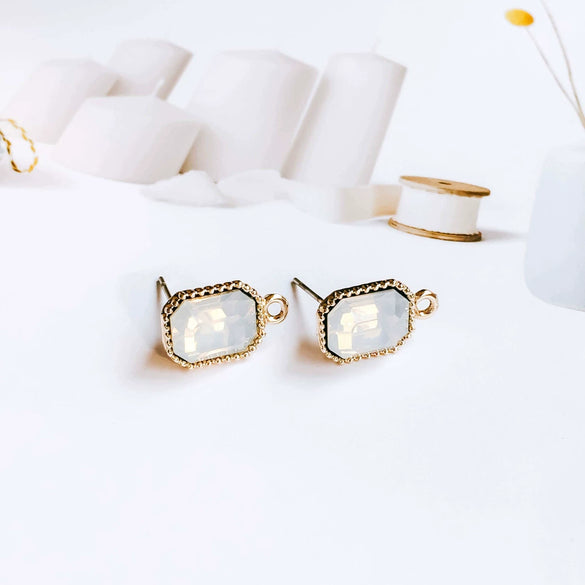 Wholesale Alloy Square Electroplated Earrings For Female As Allmatch Niche Jewelry Accessories