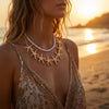 Wholesale Alloy Star Shaped Electroplated Doublelayer Necklace For Adults
