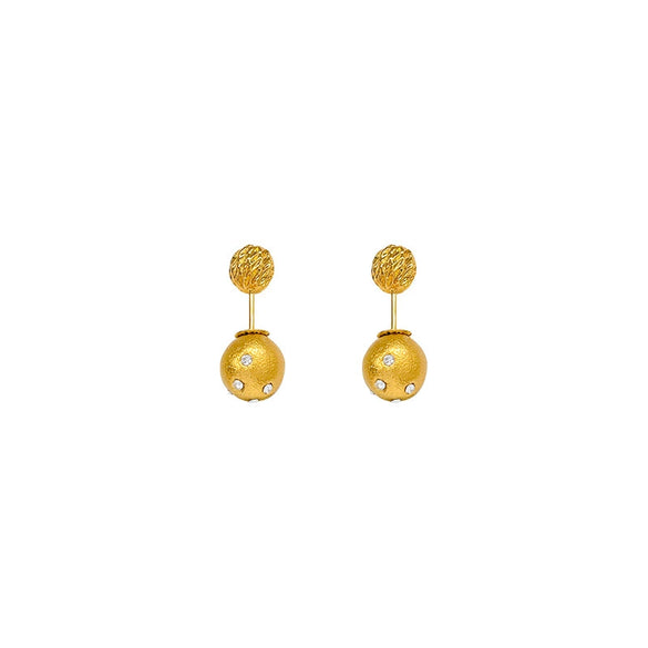 Wholesale Alloy Star Stud Earrings For Women Gold Brushed Electroplated Minimalist Jewelry