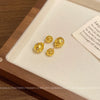 Wholesale Alloy Star Stud Earrings For Women Gold Brushed Electroplated Minimalist Jewelry