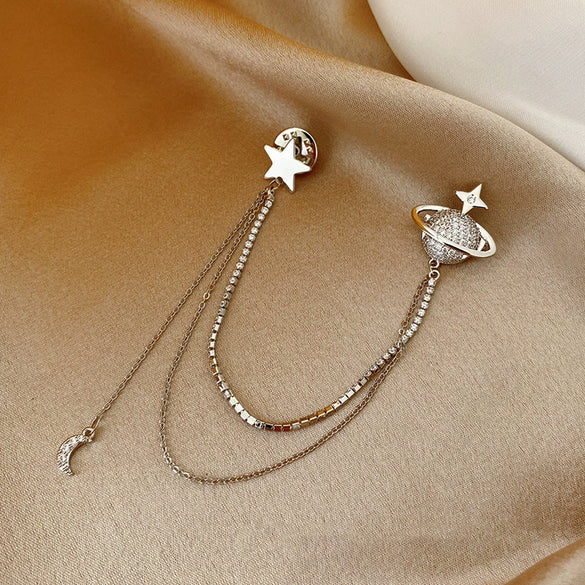 Wholesale Alloy Starshaped Electroplated Minimalist Women's Brooch Jewelry