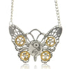Wholesale Alloy Steampunk Heart Shaped Mechanical Gear Pendant Necklace For Women