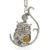 Wholesale Alloy Steampunk Heart Shaped Mechanical Gear Pendant Necklace For Women