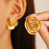 Wholesale Alloy Stud Earrings Women's Geometric And Flower Style Electroplated
