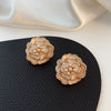 Wholesale Alloy Stud Earrings Women's Geometric And Flower Style Electroplated