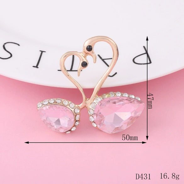 Wholesale Alloy Swan Rhinestone Mini Jewelry Phone Case Accessories With Electroplating And Return Pattern In Light Luxury Style