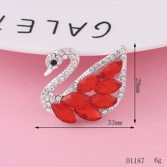 Wholesale Alloy Swan Rhinestone Mini Jewelry Phone Case Accessories With Electroplating And Return Pattern In Light Luxury Style