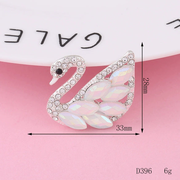 Wholesale Alloy Swan Rhinestone Mini Jewelry Phone Case Accessories With Electroplating And Return Pattern In Light Luxury Style
