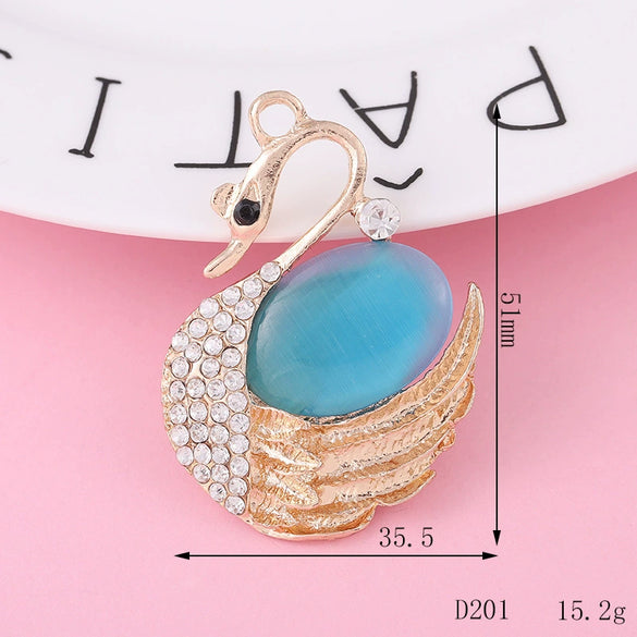 Wholesale Alloy Swan Rhinestone Mini Jewelry Phone Case Accessories With Electroplating And Return Pattern In Light Luxury Style