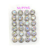 Wholesale Alloy Synthetic Zircon Stud Earrings For Women Electroplated With Heart And Star Geometric Design