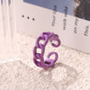 Wholesale Alloy Threaded Twist Ring Niche Style Geometric Pattern Electroplated