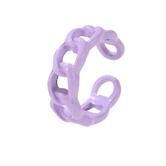 Wholesale Alloy Threaded Twist Ring Niche Style Geometric Pattern Electroplated
