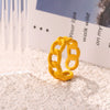 Wholesale Alloy Threaded Twist Ring Niche Style Geometric Pattern Electroplated