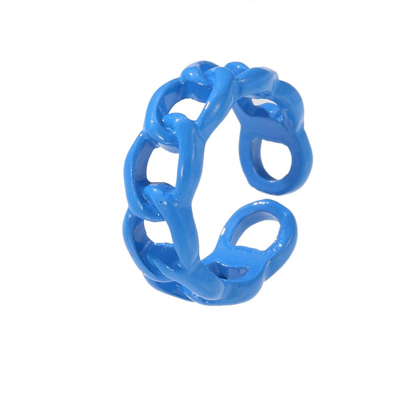 Wholesale Alloy Threaded Twist Ring Niche Style Geometric Pattern Electroplated