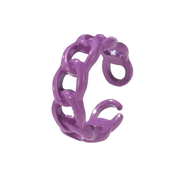 Wholesale Alloy Threaded Twist Ring Niche Style Geometric Pattern Electroplated