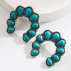 Wholesale Alloy Turquoise Geometric Retro Pendant Earrings For Women