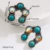Wholesale Alloy Turquoise Geometric Retro Pendant Earrings For Women