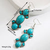 Wholesale Alloy Turquoise Geometric Retro Pendant Earrings For Women