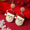 Wholesale Alloy Ushaped Cartoon Characters Christmas Theme Earrings For Women