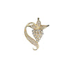 Wholesale Alloy Vintage Brooch With Grape String And Diamond Encrustment Fruit Pattern Electroplating For Women