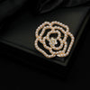 Wholesale Alloy Vintage Flower Geometric Diamondencrusted Electroplated Brooch Women's Jewelry