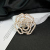 Wholesale Alloy Vintage Flower Geometric Diamondencrusted Electroplated Brooch Women's Jewelry