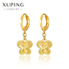 Wholesale Alloy Vintage Geometric Fourleaf Clover Earrings Electroplated For Women
