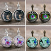 Wholesale Alloy Vintage Geometric Gem Pendant Earrings With Electroplating