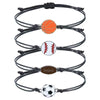 Wholesale Alloy Wax Line Bracelet Geometric Style Electroplated For Sports Fans Unisex