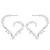 Wholesale Alloy Women's Asymmetric Heartshaped Liquid Lava Earrings With Geometric Pattern And Electroplating