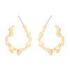 Wholesale Alloy Women's Asymmetric Heartshaped Liquid Lava Earrings With Geometric Pattern And Electroplating