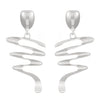 Wholesale Alloy Women's Asymmetric Heartshaped Liquid Lava Earrings With Geometric Pattern And Electroplating