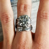 Wholesale Alloy Women's Distressed Flower Ring