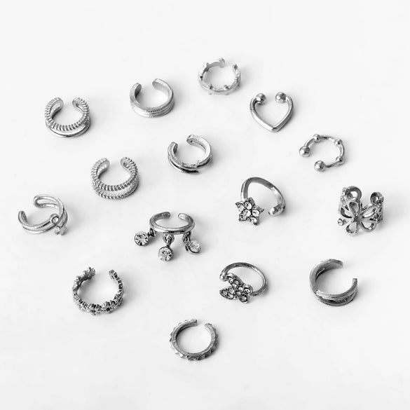 Wholesale Alloy Women's Earrings With Flower And Geometric Pattern Electroplated
