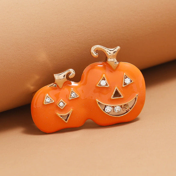 Wholesale Alloy Women's Funny Creative Dripping Oil Pumpkin Brooch