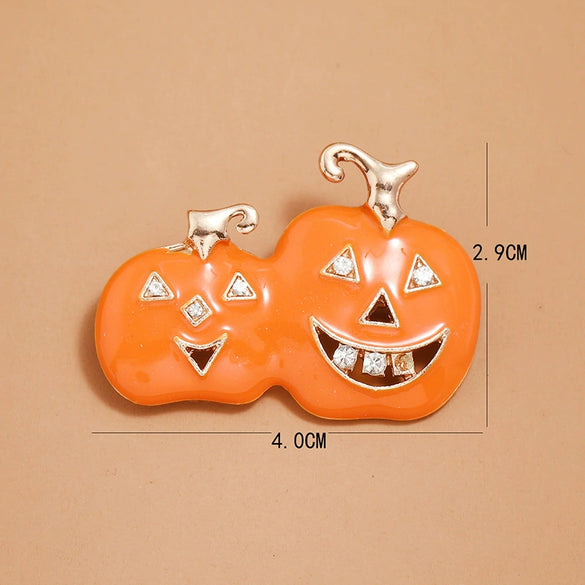 Wholesale Alloy Women's Funny Creative Dripping Oil Pumpkin Brooch