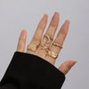 Wholesale Alloy Women's Geometric Retro Metal Ring With Electroplating And Irregular Smooth Opening Design