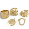 Wholesale Alloy Women's Geometric Retro Metal Ring With Electroplating And Irregular Smooth Opening Design