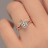 Wholesale Alloy Women's Geometric Ring Rose Gold Electroplated Fashion Jewelry