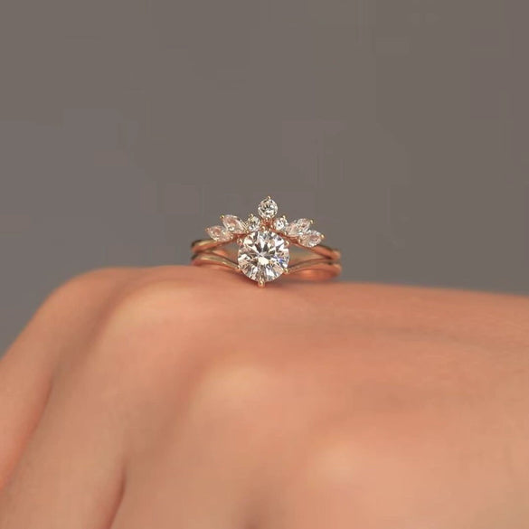 Wholesale Alloy Women's Geometric Ring Rose Gold Electroplated Fashion Jewelry