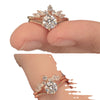 Wholesale Alloy Women's Geometric Ring Rose Gold Electroplated Fashion Jewelry