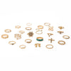 Wholesale Alloy Women's Ring With Geometric And Leaf Pattern And Electroplating Treatment